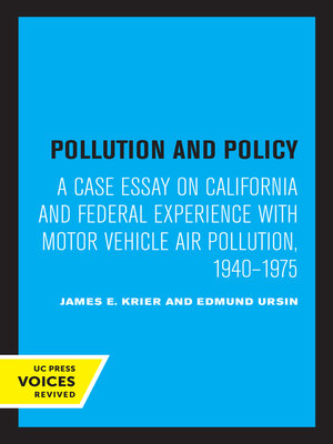 cover image of Pollution and Policy
